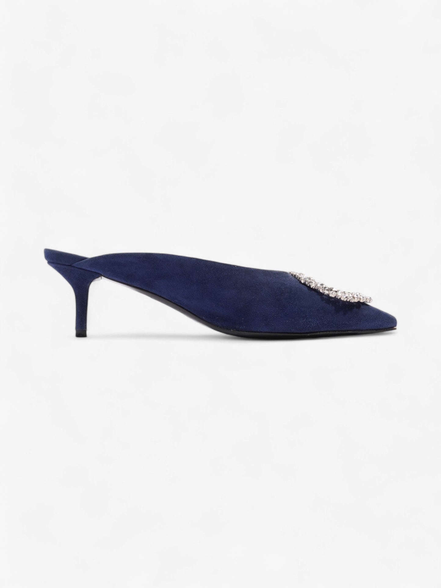 Louis Vuitton Crystal Embellished Madeleine Mules 60 Blue Velvet EU 37.5 UK 4.5