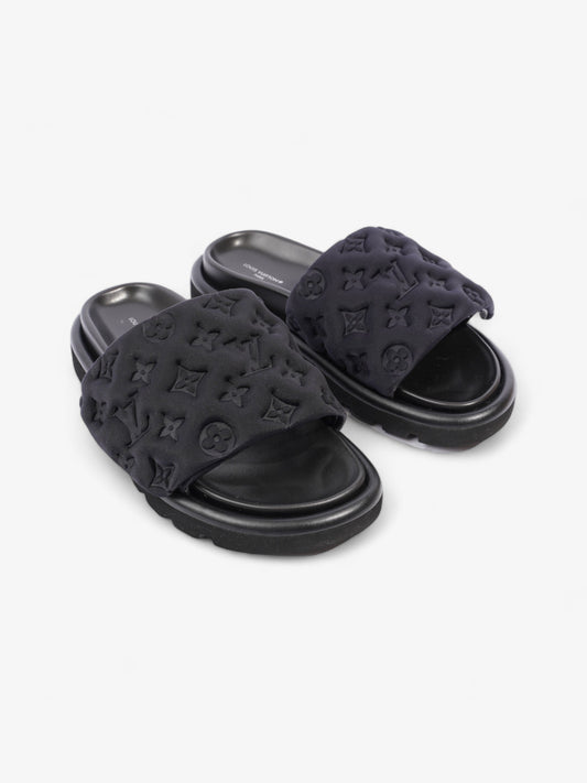 Louis Vuitton Pool Slides Black Neoprene EU 38 UK 5