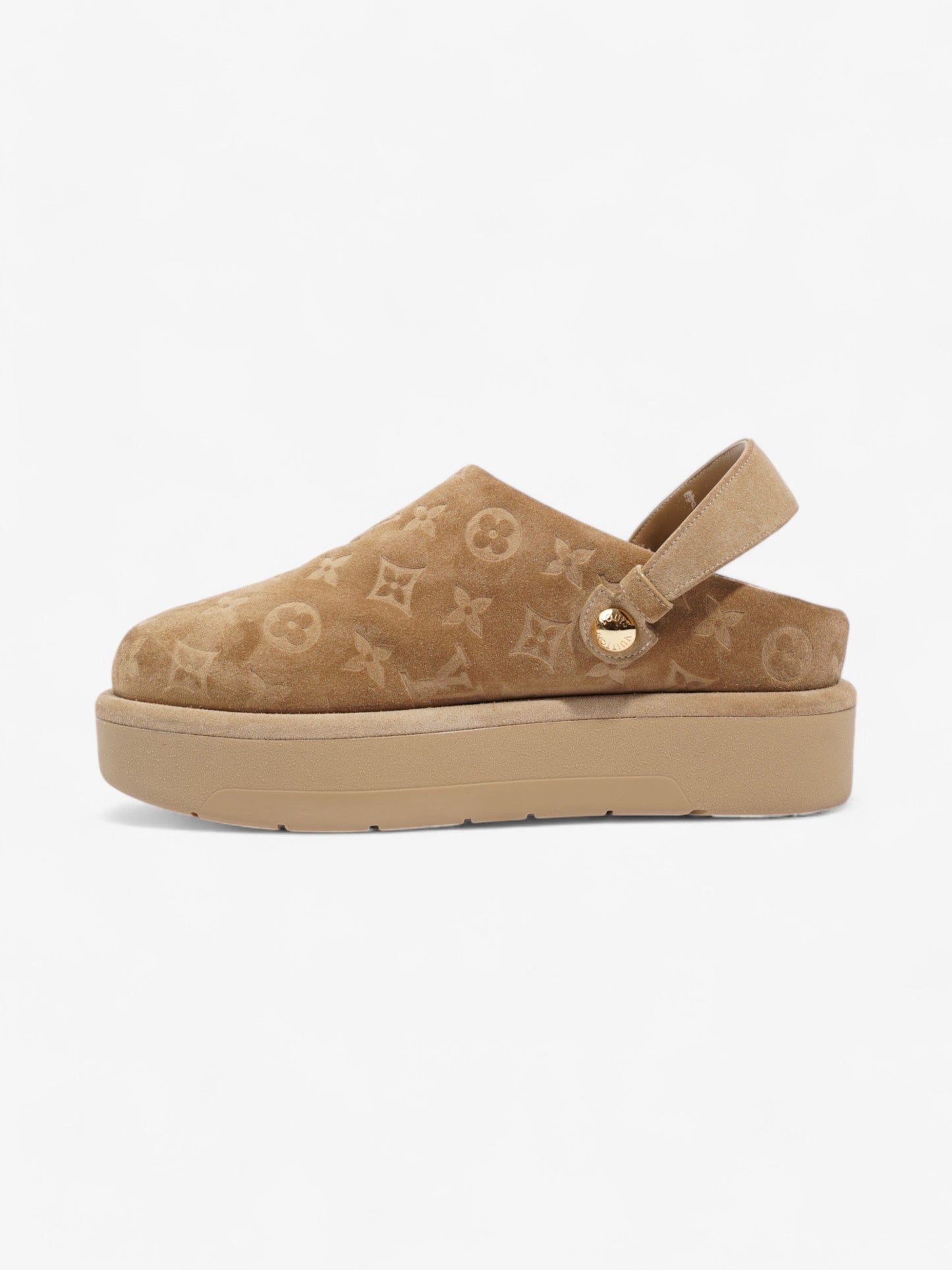 Louis Vuitton Aspen Platform Clogs Beige  Suede EU 41 UK 8