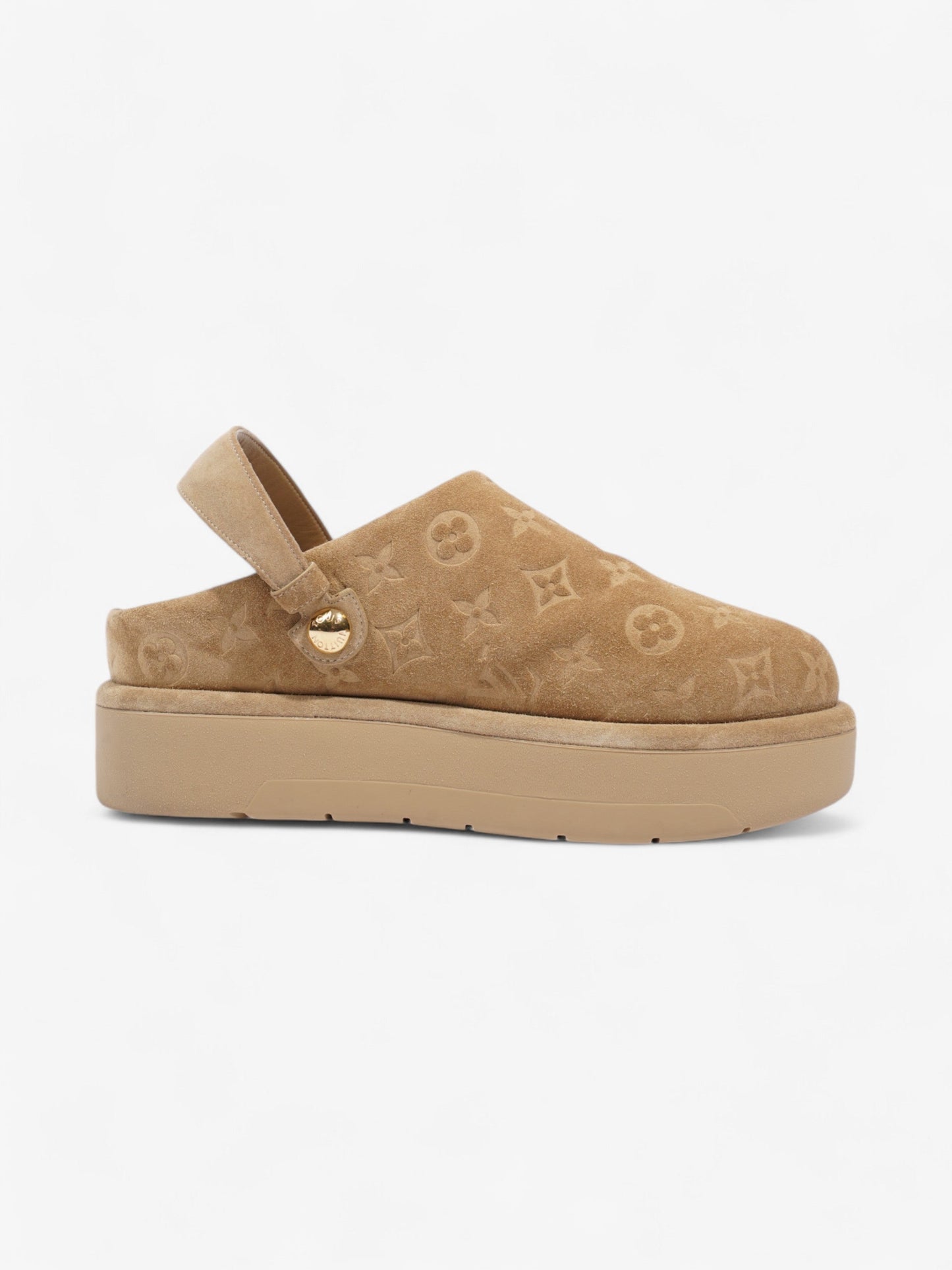 Louis Vuitton Aspen Platform Clogs Beige  Suede EU 41 UK 8