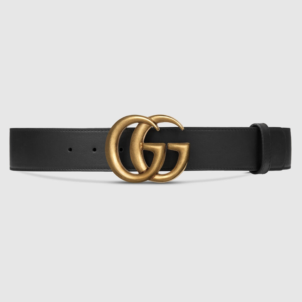 Gucci 2015 Re-Edition Wide Leather Belt in Black