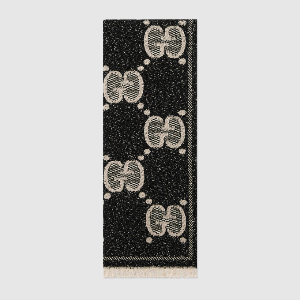 Gucci GG Wool Jacquard Scarf
