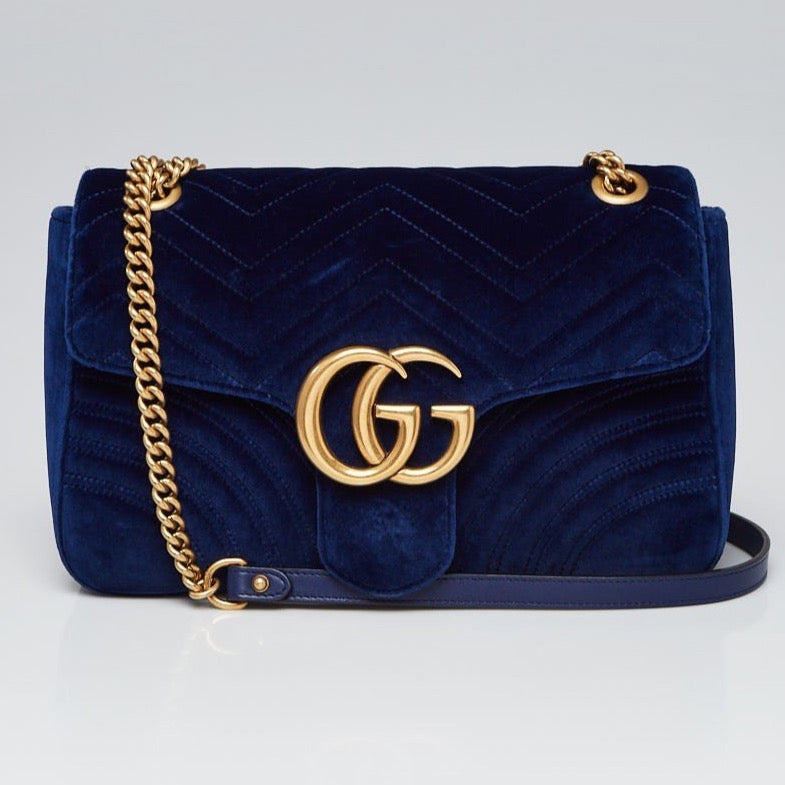 Gucci Medium GG Marmont Velvet Shoulder Bag