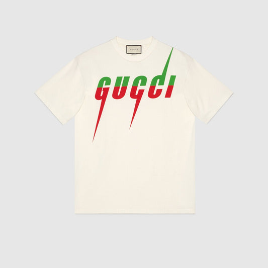Gucci T-Shirt with Gucci Blade Print Mens