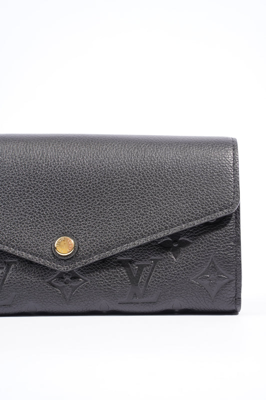 Louis Vuitton Sarah Wallet Black Empreinte Leather