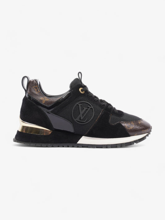 Louis Vuitton Run Away Trainers Black / Brown Monogram Leather EU 38 UK 5