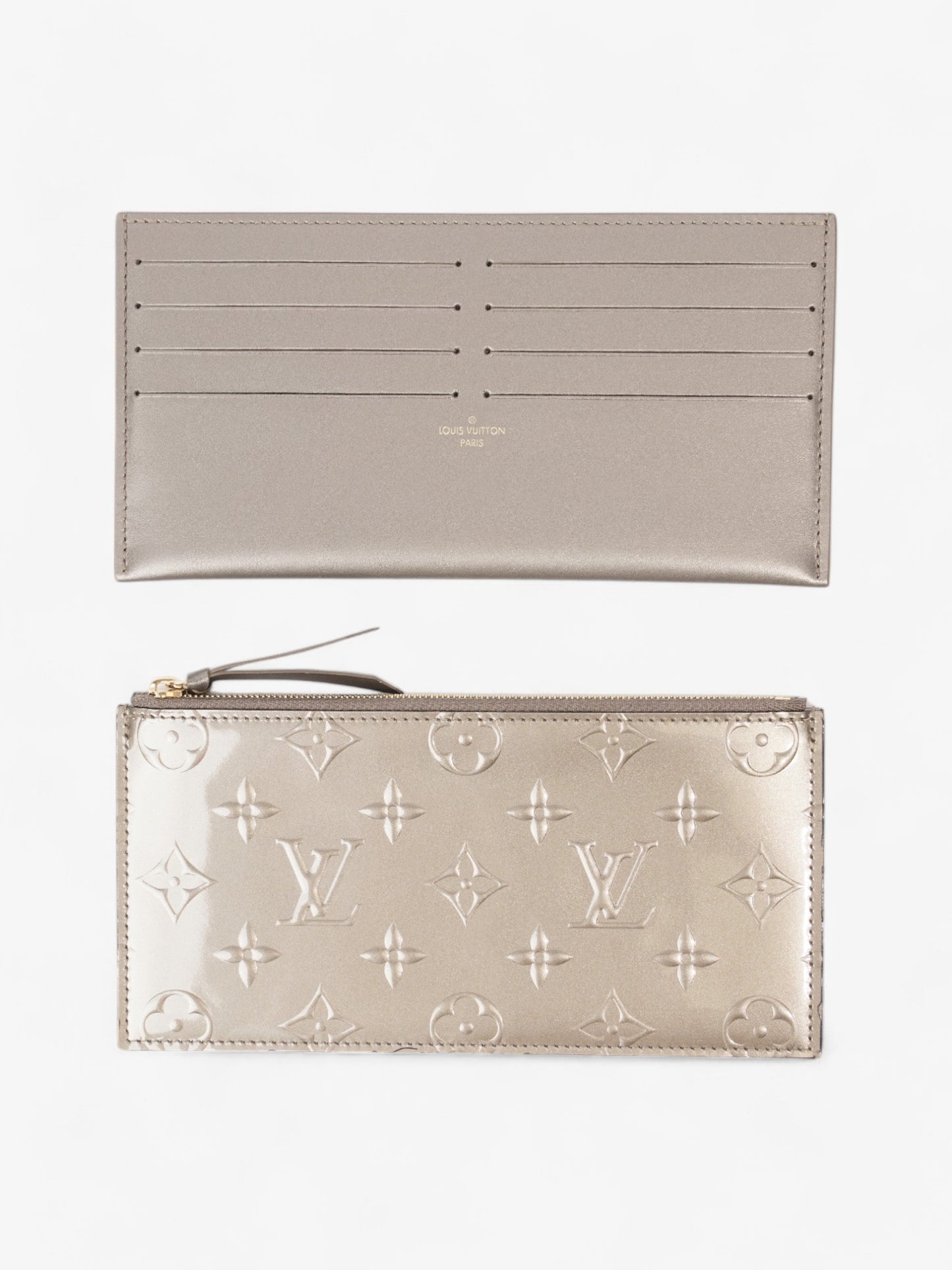 Louis Vuitton Pochette Felicie inserts Grey Vernis Leather