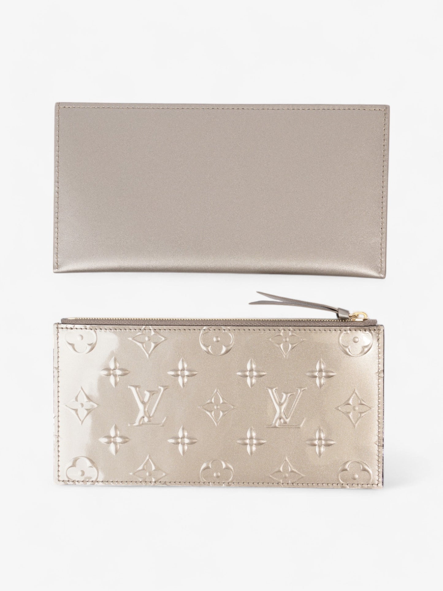 Louis Vuitton Pochette Felicie inserts Grey Vernis Leather