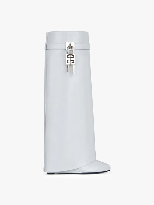Givenchy Shark Lock Pant Boots Grey Calfskin leather