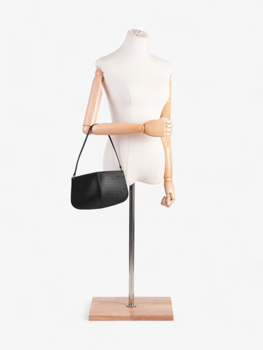 Louis Vuitton Demi Lune Pochette Black Epi Leather