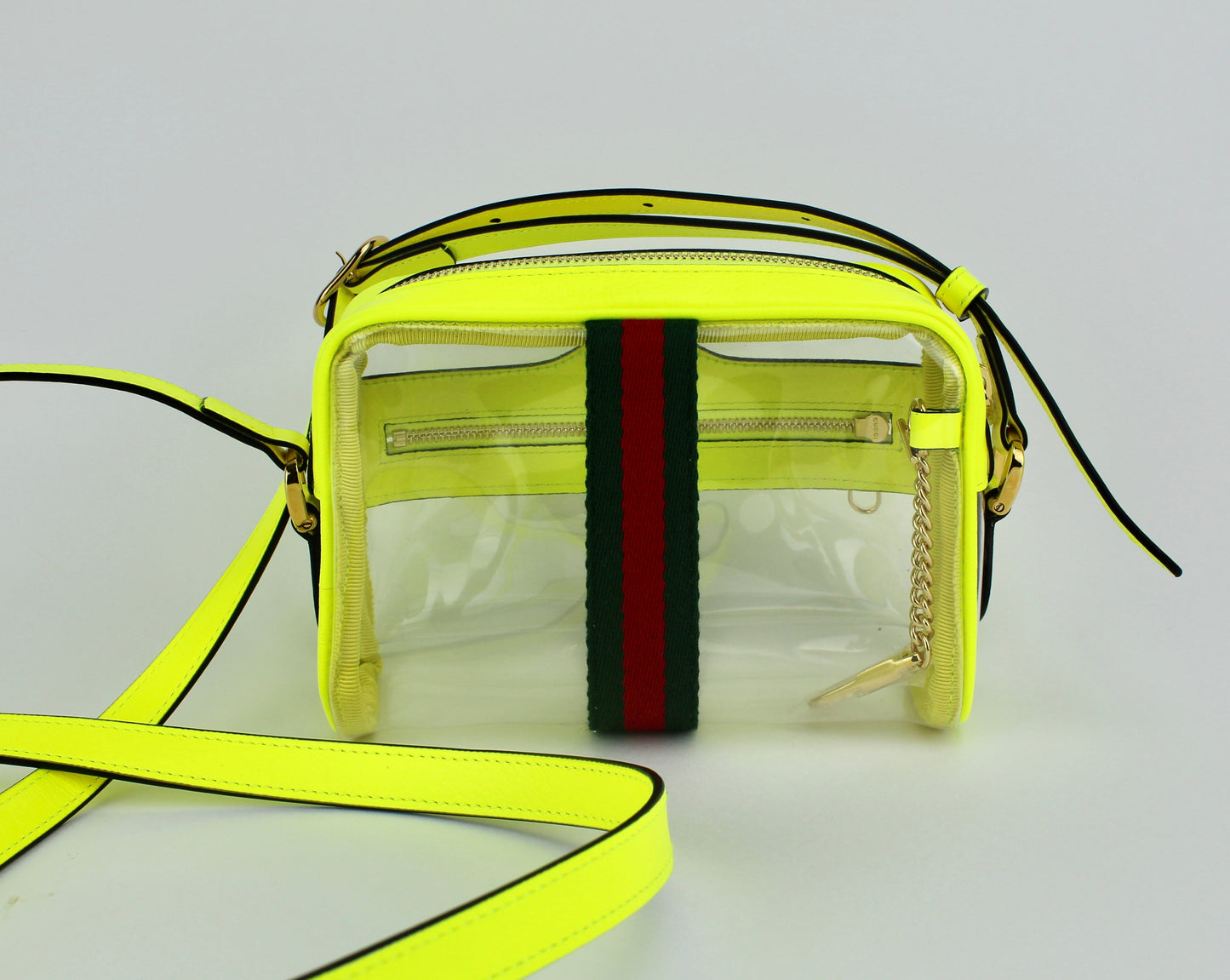 GUCCI MINI OPHIDIA TRANSPARENT CROSSBODY BAG