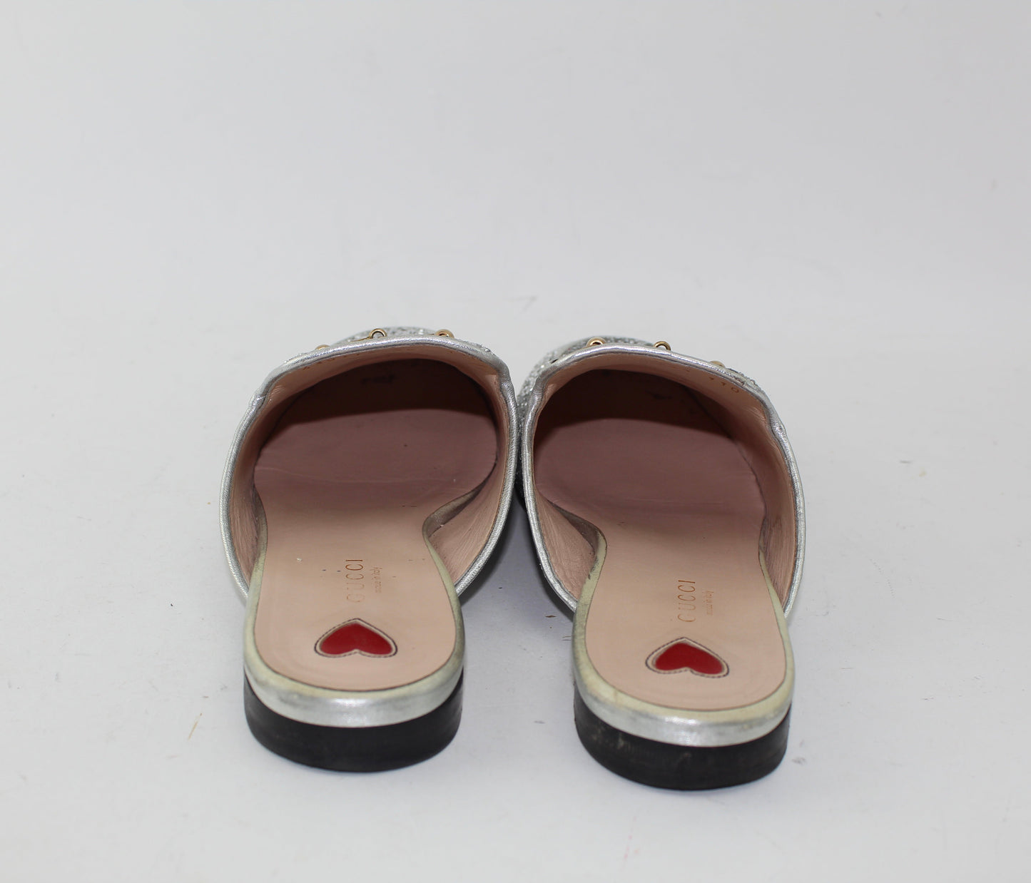 GUCCI PRINCETOWN GLITTER SLIPPERS SIZE 38.5
