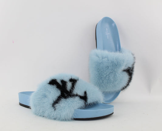 LOUIS VUITTON BOM DIA FLAT MULE SIZE 38.5