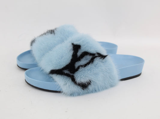 LOUIS VUITTON BOM DIA FLAT MULE SIZE 38.5