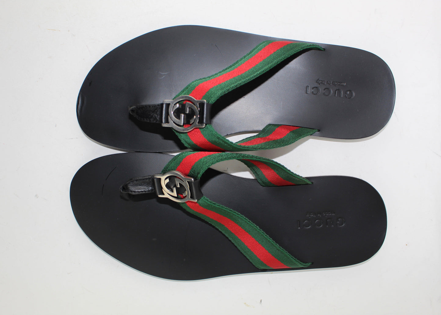 GUCCI WEB STRAP THONG SANDAL SIZE 8