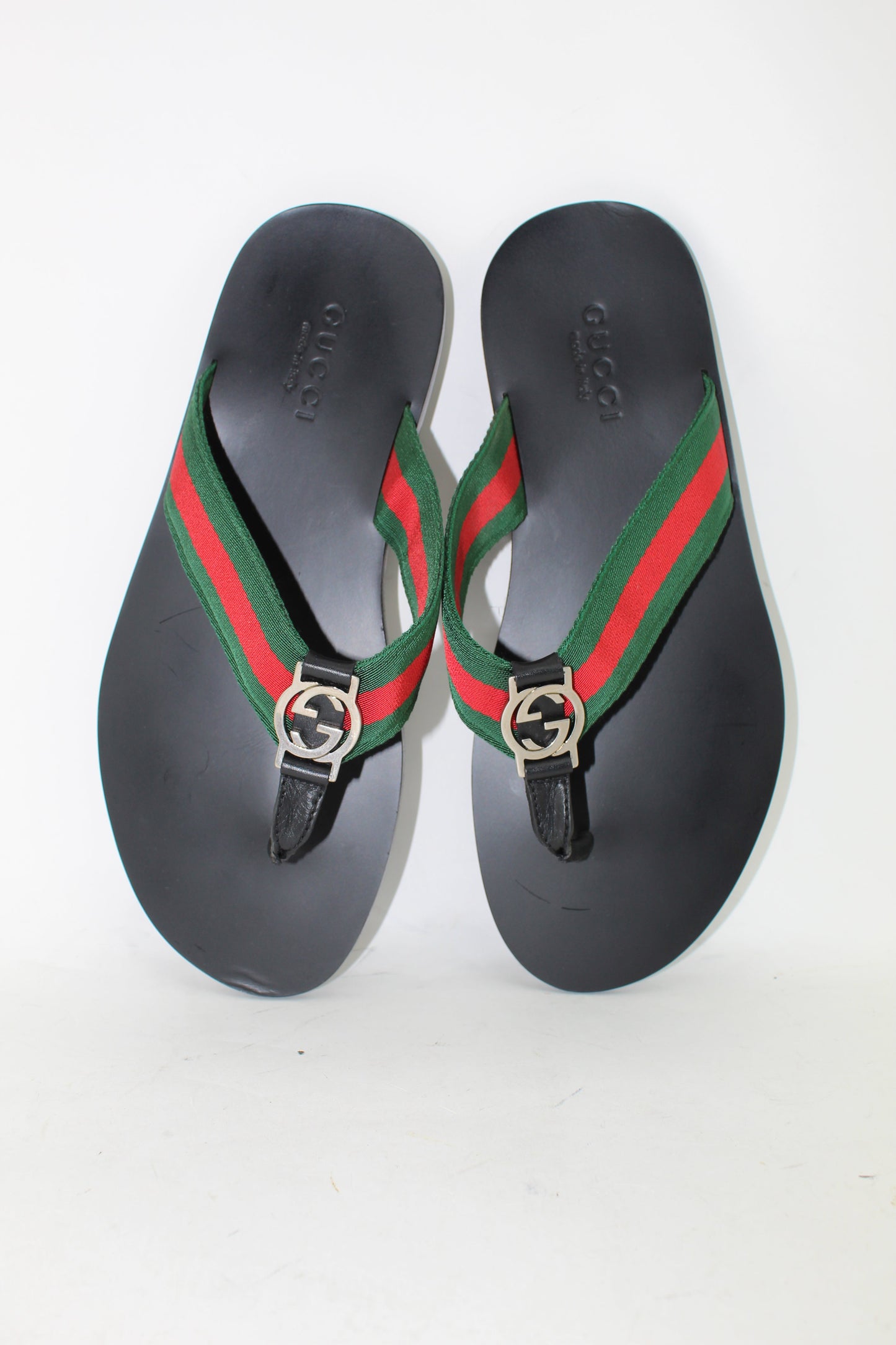 GUCCI WEB STRAP THONG SANDAL SIZE 8