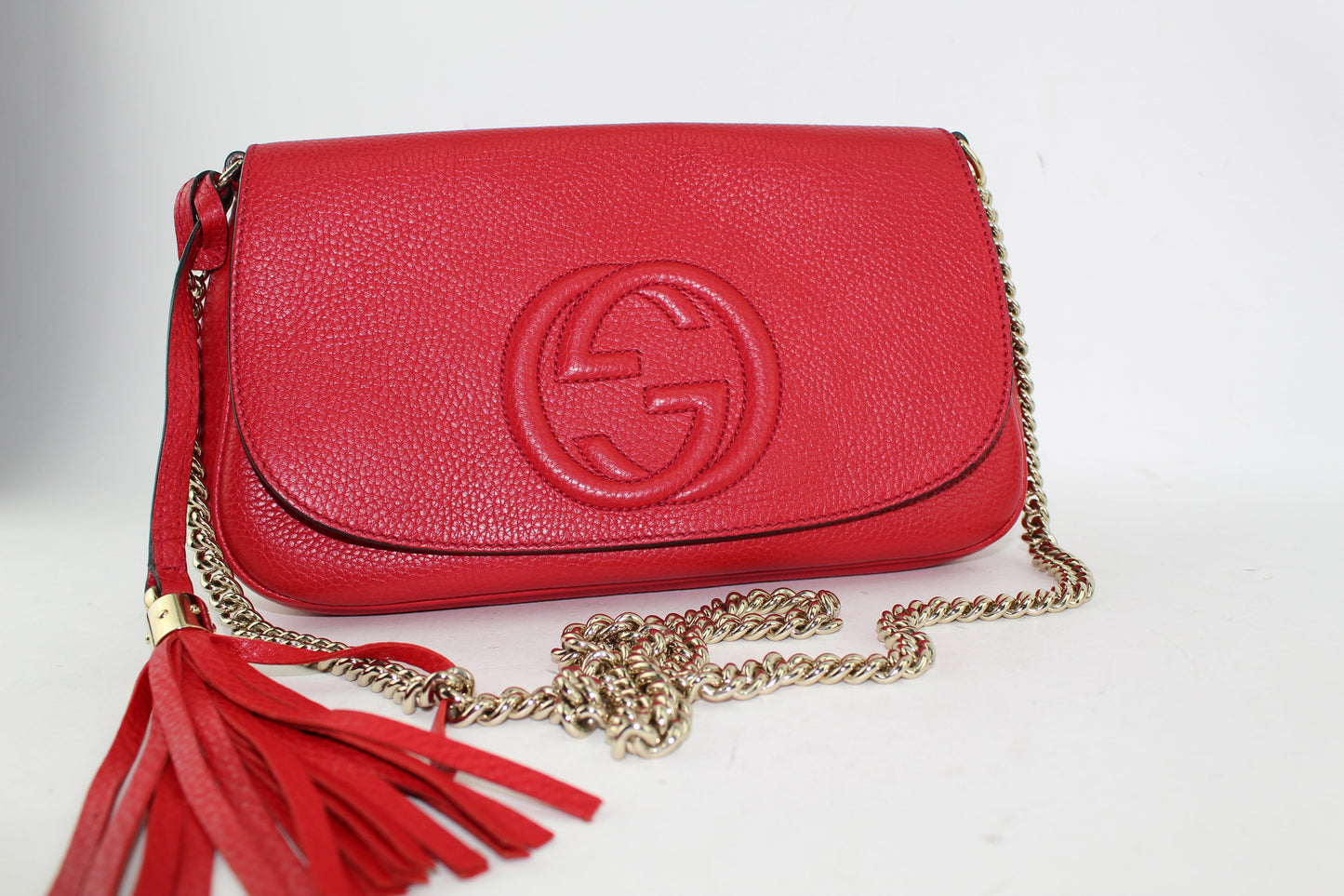GUCCI SOHO MEDIUM CHAIN CROSSBODY BAG