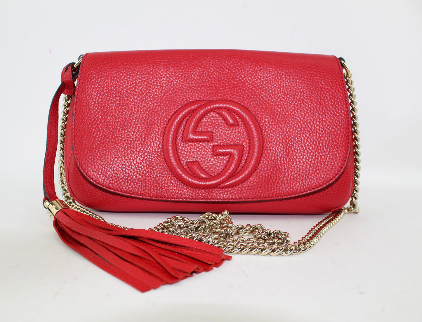 GUCCI SOHO MEDIUM CHAIN CROSSBODY BAG