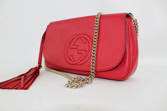 GUCCI SOHO MEDIUM CHAIN CROSSBODY BAG