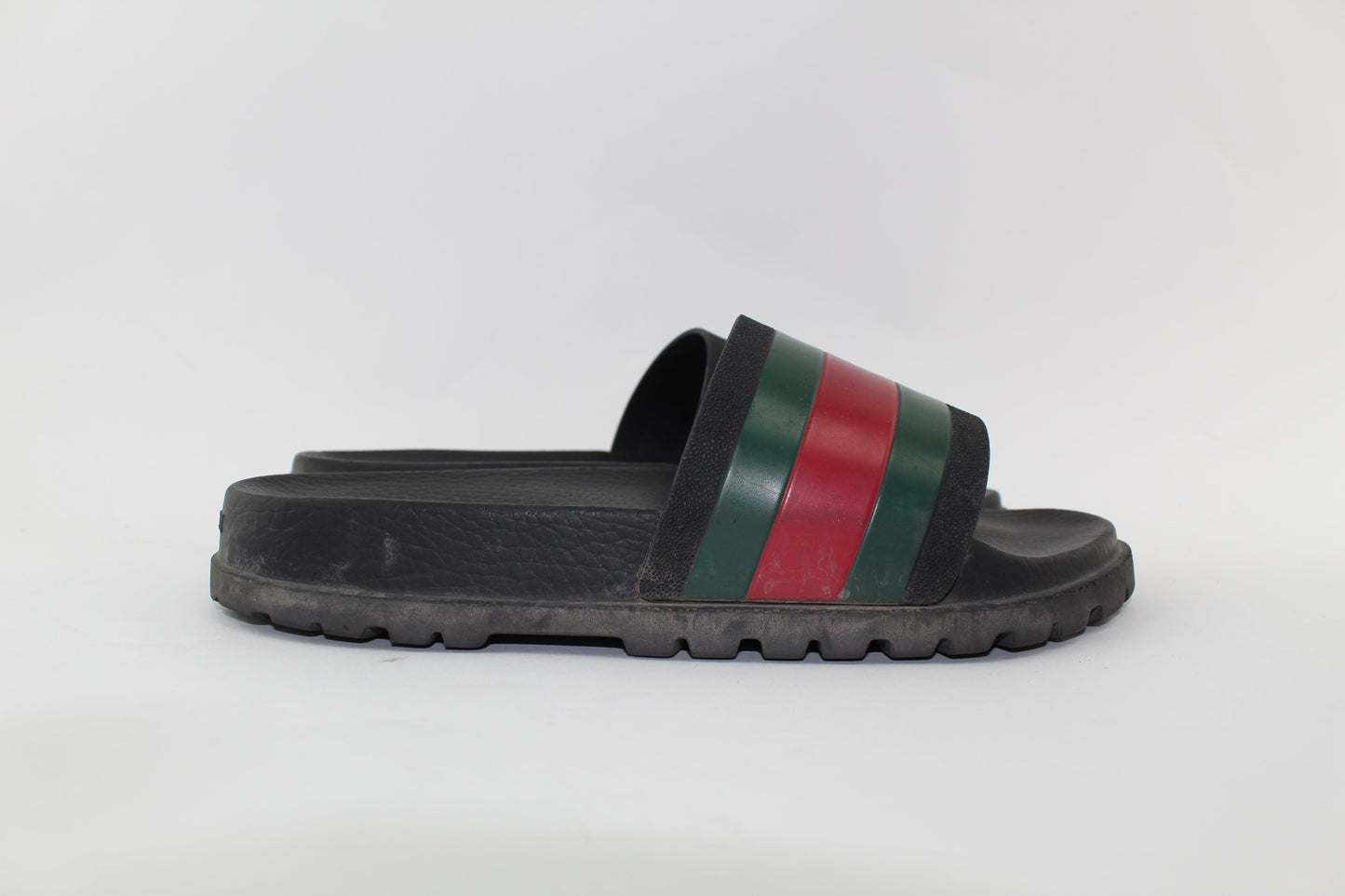 GUCCI WEB SLIDE SANDAL SIZE 7