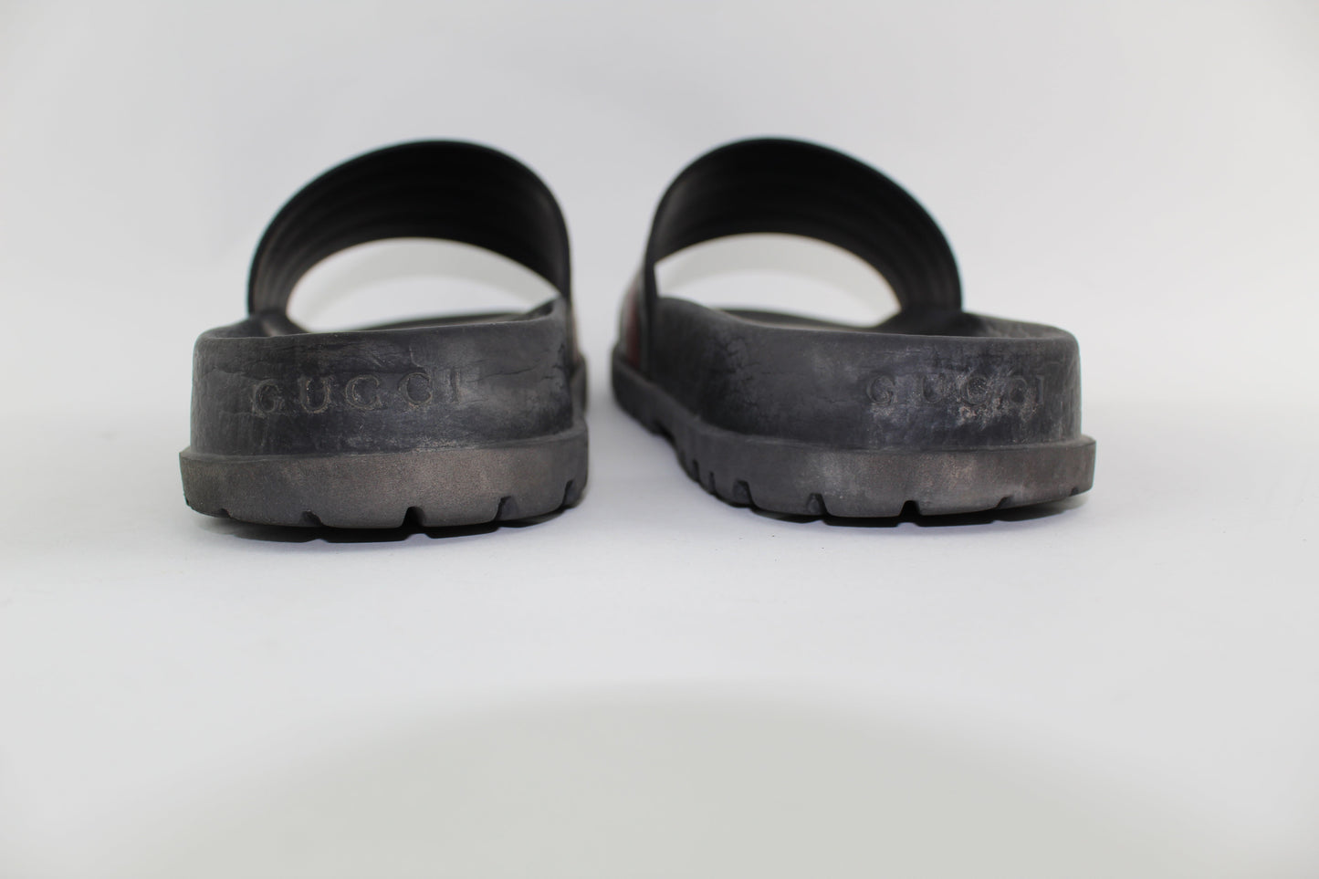 GUCCI WEB SLIDE SANDAL SIZE 7