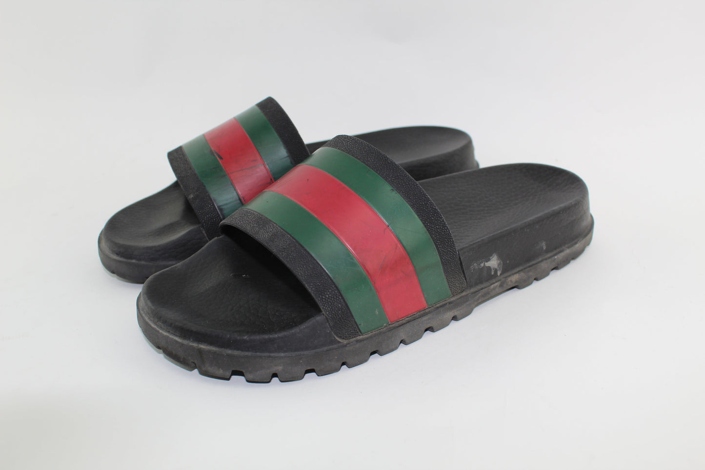 GUCCI WEB SLIDE SANDAL SIZE 7