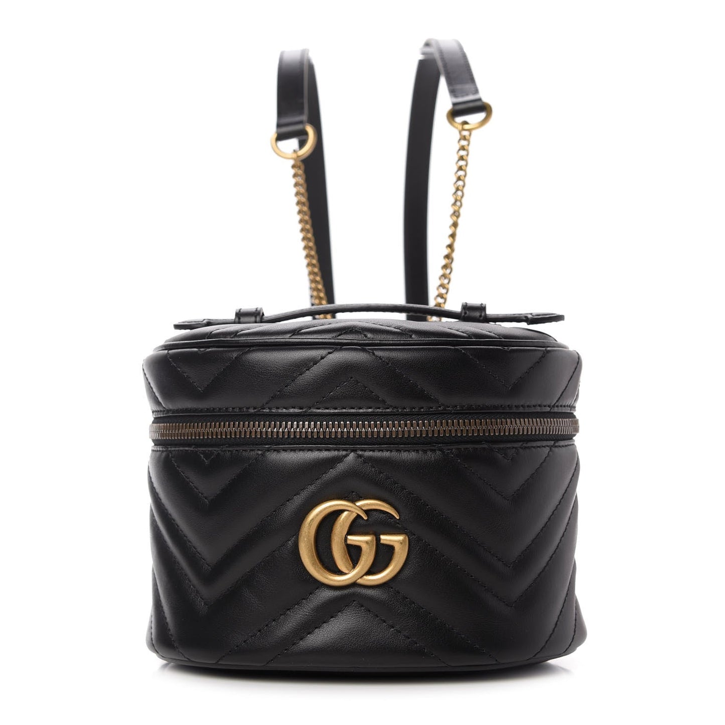 Gucci Matelasse Mini GG Marmont Round Backpack