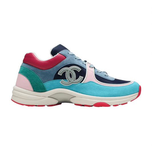 Chanel Cross trainers Sneakers in Navy and Turquoise