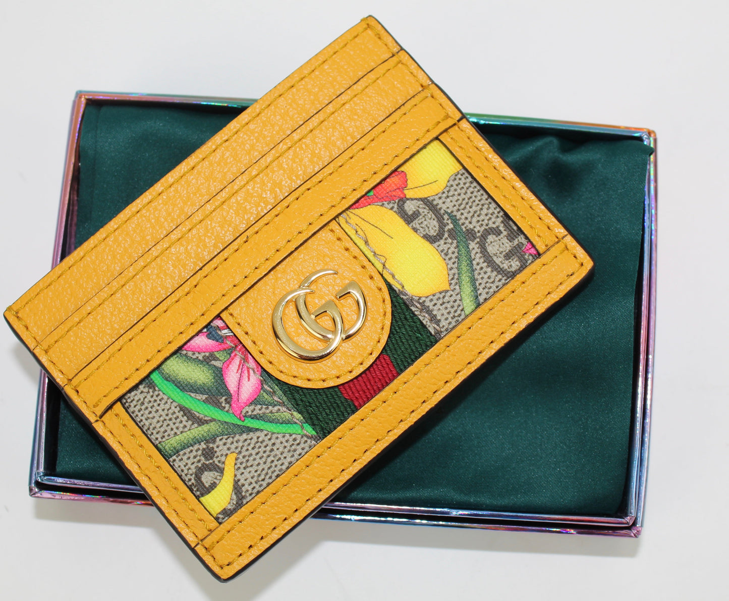 GUCCI OPHIDIA GG FLORA CARD HOLDER