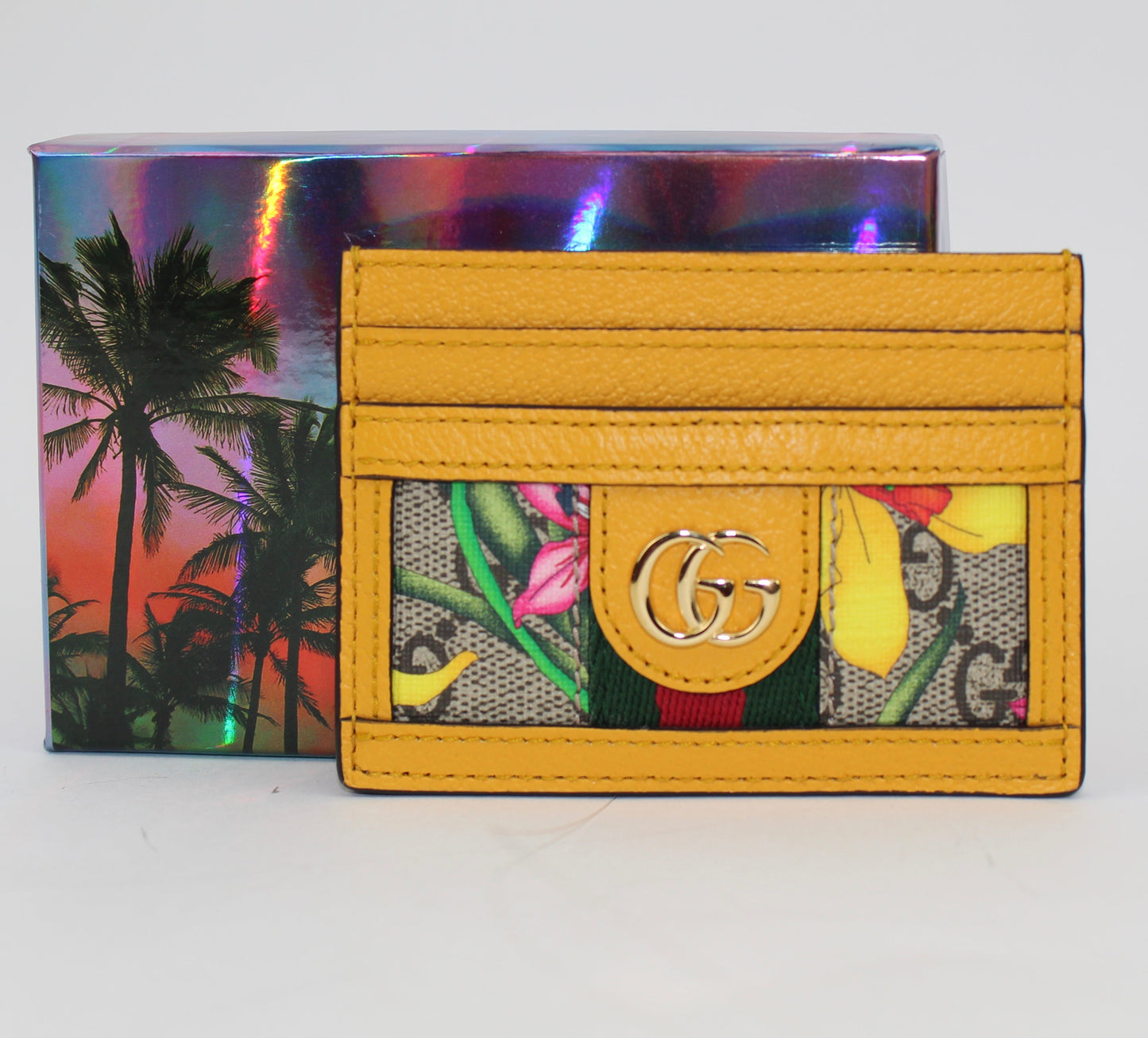 GUCCI OPHIDIA GG FLORA CARD HOLDER