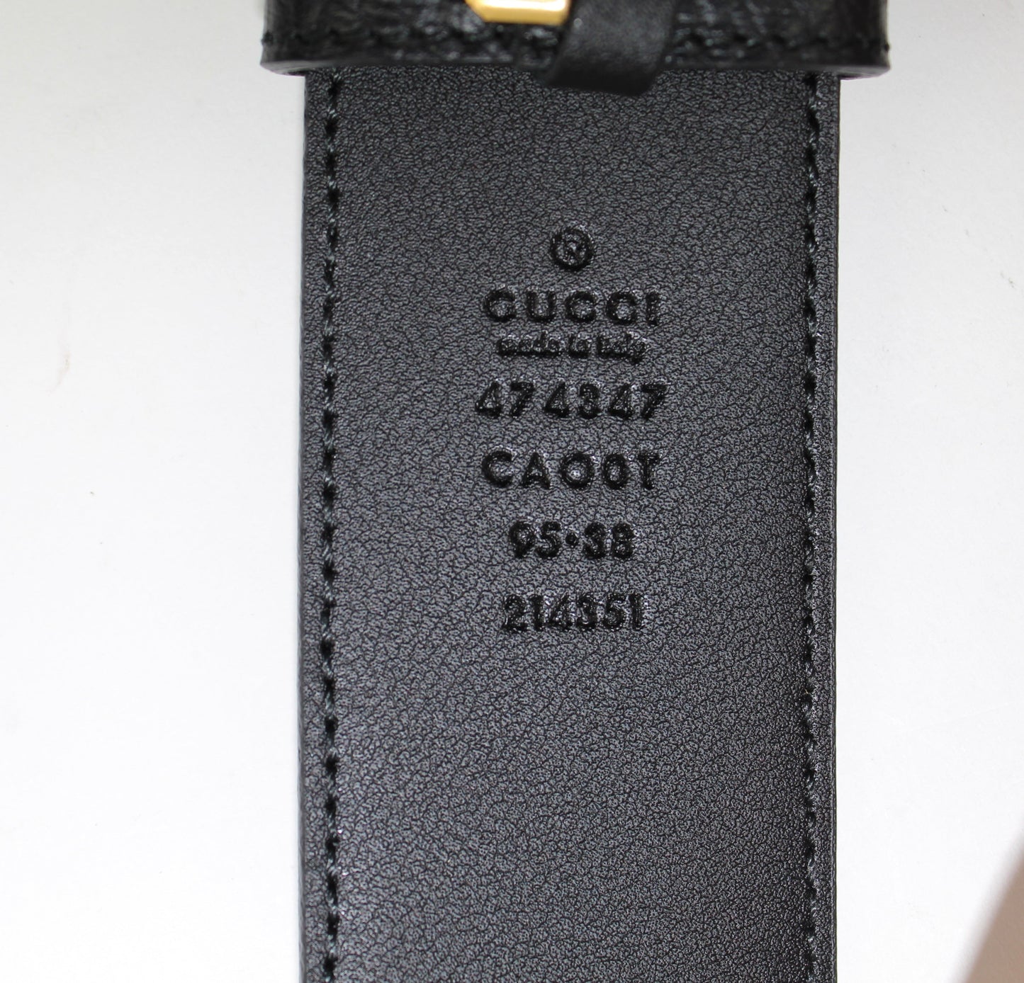 GUCCI LEATHER BELT WITH DOUBLE G BUCKLE