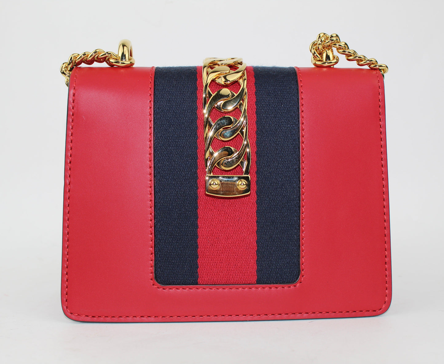 GUCCI SYLVIE LEATHER MINI CHAIN BAG