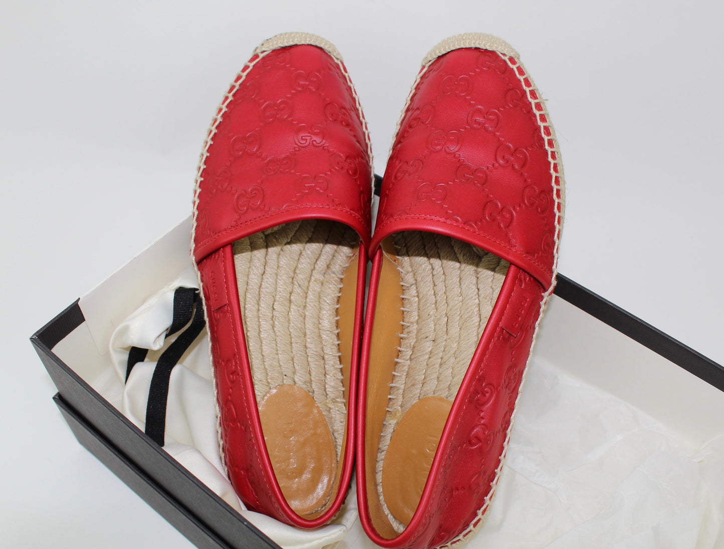 GUCCI SIGNATURE LEATHER ESPADRILLE