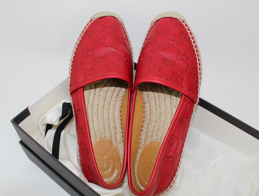GUCCI SIGNATURE LEATHER ESPADRILLE