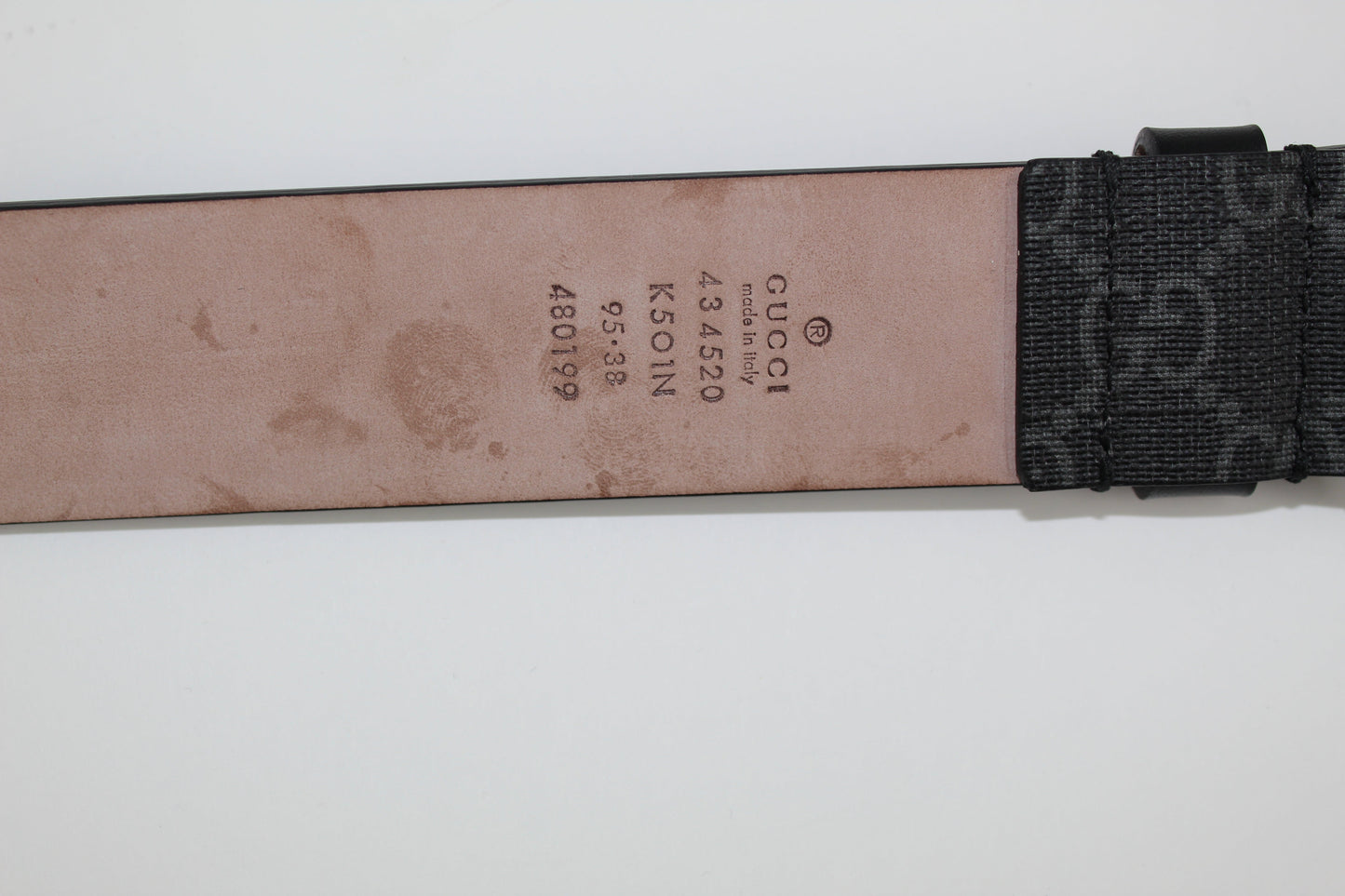 GUCCI GG SUPREME BELT WITH KINGSNAKE PRINT SIZE 95/38