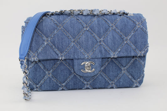 CHANEL DENIM FLAP BAG