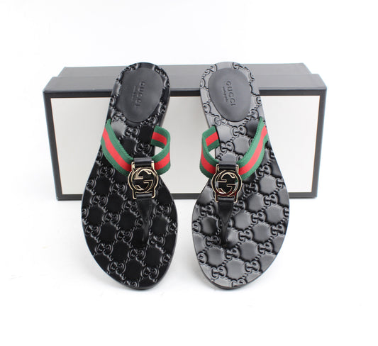 Gucci Women's Gg Web Thong Sandals