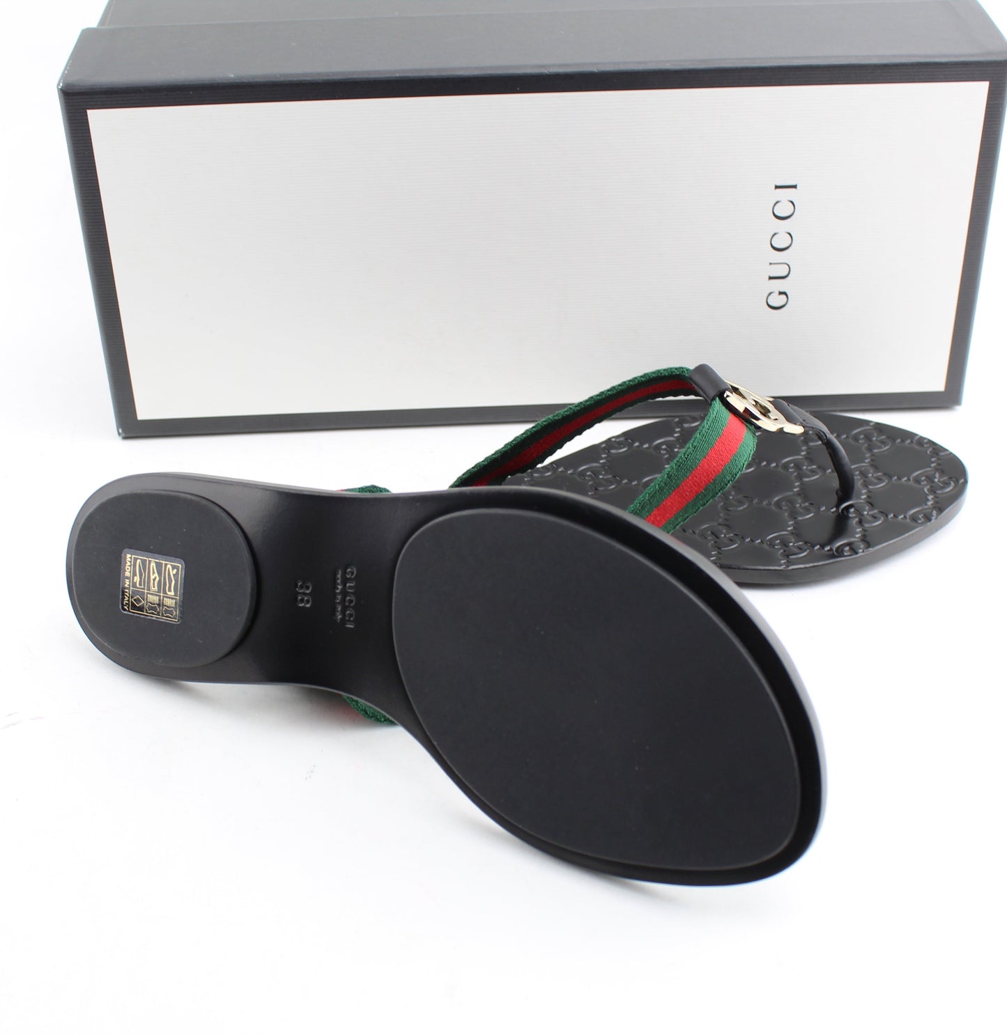 Gucci Women's Gg Web Thong Sandals