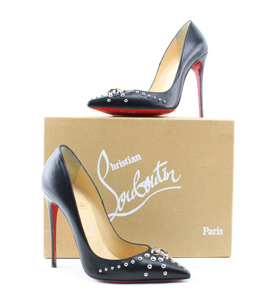 CHRISTIAN LOUBOUTIN DOOR KNOCK 120mm SIZE 38