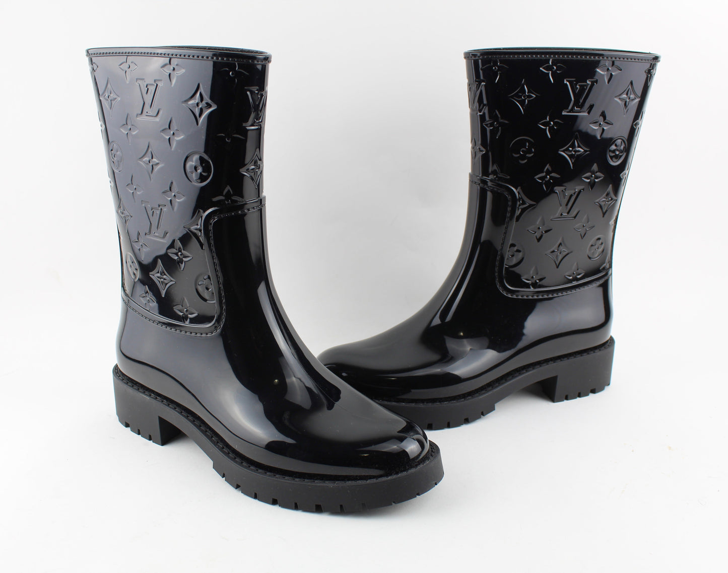 LOUIS VUITTON DROPS FLAT HALF BOOT SIZE 38