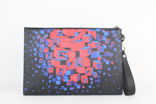 Gucci Red and Blue Graphic Pouch
