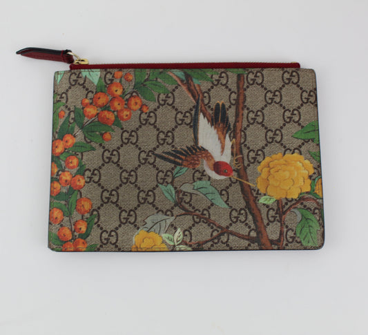 GUCCI GG SUPREME CANVAS ZIP POUCH