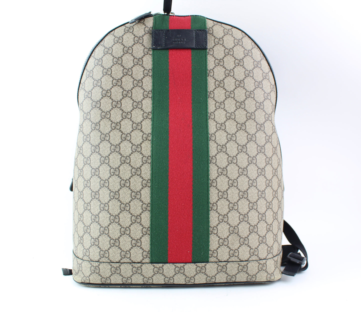 GUCCI GG SUPREME BACKPACK WITH WEB