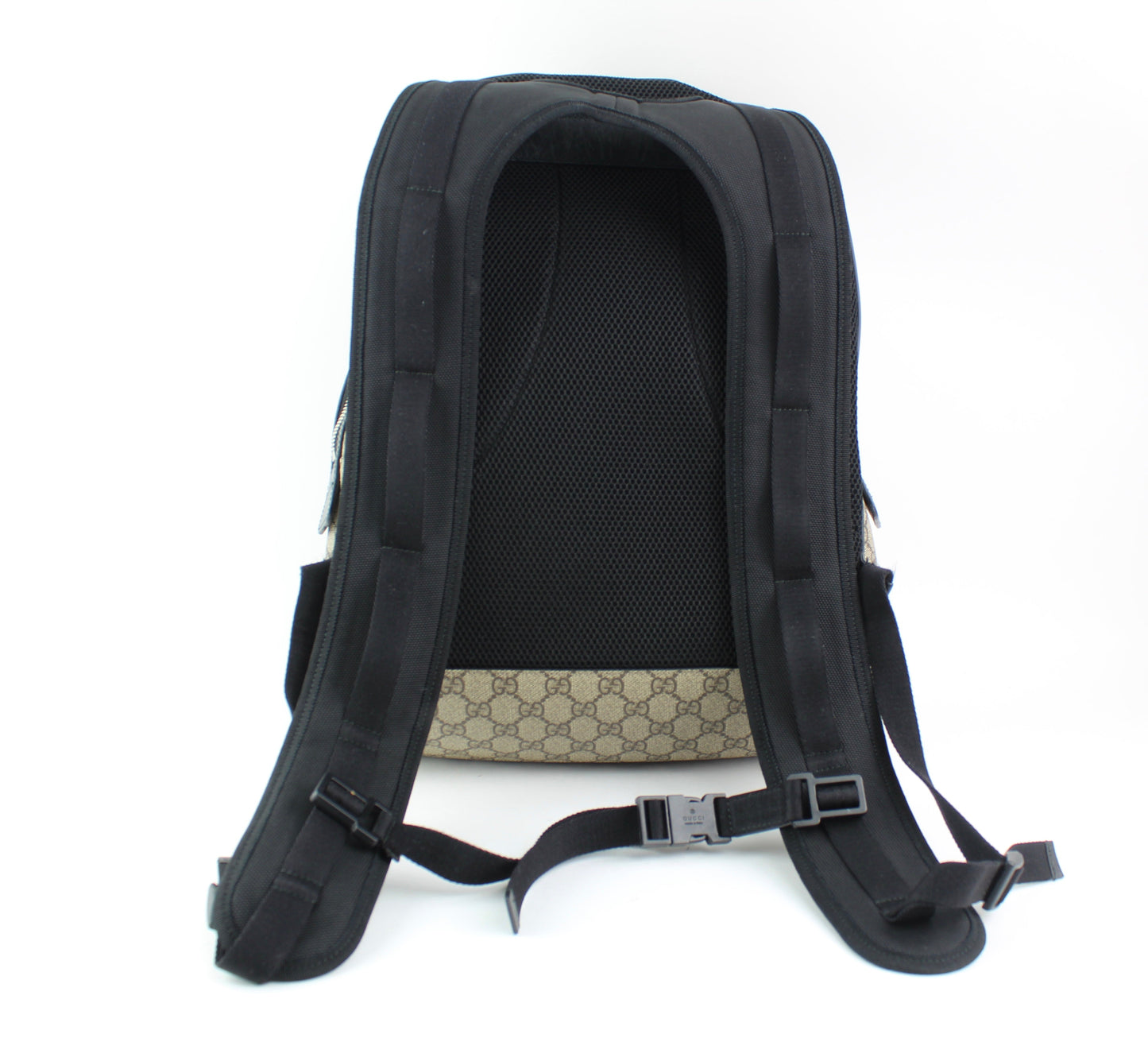 GUCCI GG SUPREME BACKPACK WITH WEB