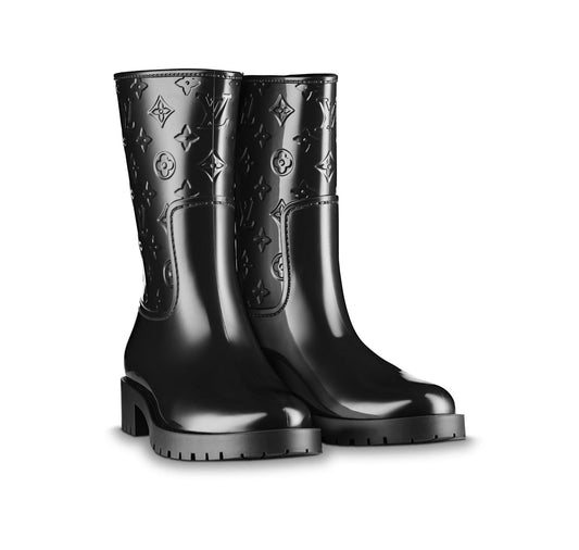 LOUIS VUITTON DROPS FLAT HALF BOOT SIZE 38