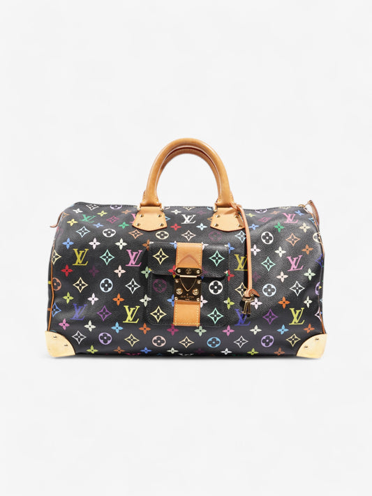 Louis Vuitton Speedy Black / Multicolour Coated Canvas 40