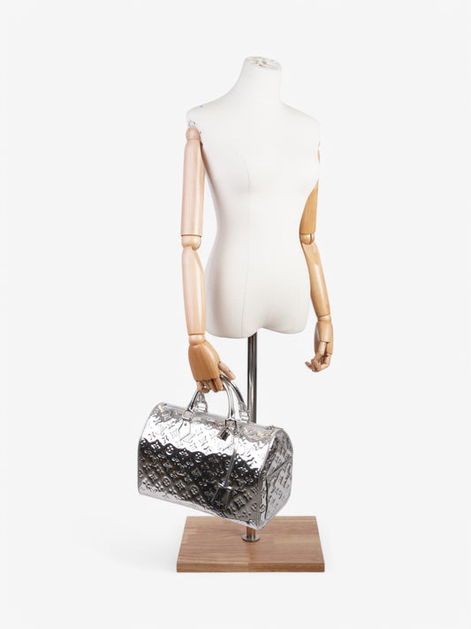 Louis Vuitton Miroir Speedy Silver Vinyl 35