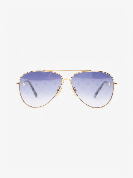 Louis Vuitton Z1782U Sunglasses Gold Base Metal 145mm