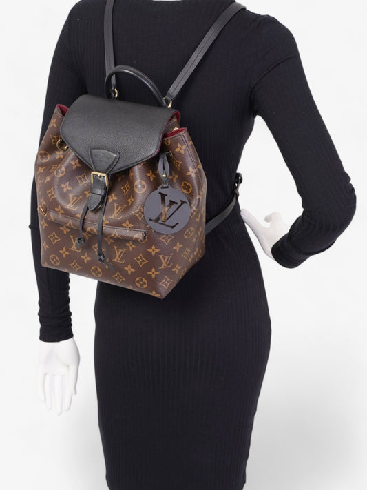 Louis Vuitton Montsouris MM Monogram / Black Coated Canvas