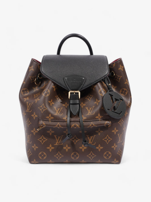 Louis Vuitton Montsouris MM Monogram / Black Coated Canvas